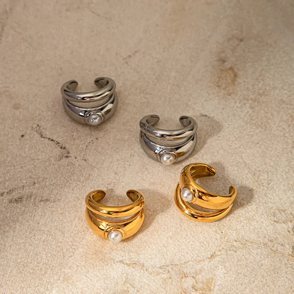 Single Style Silver and Gold Ear Cuffs