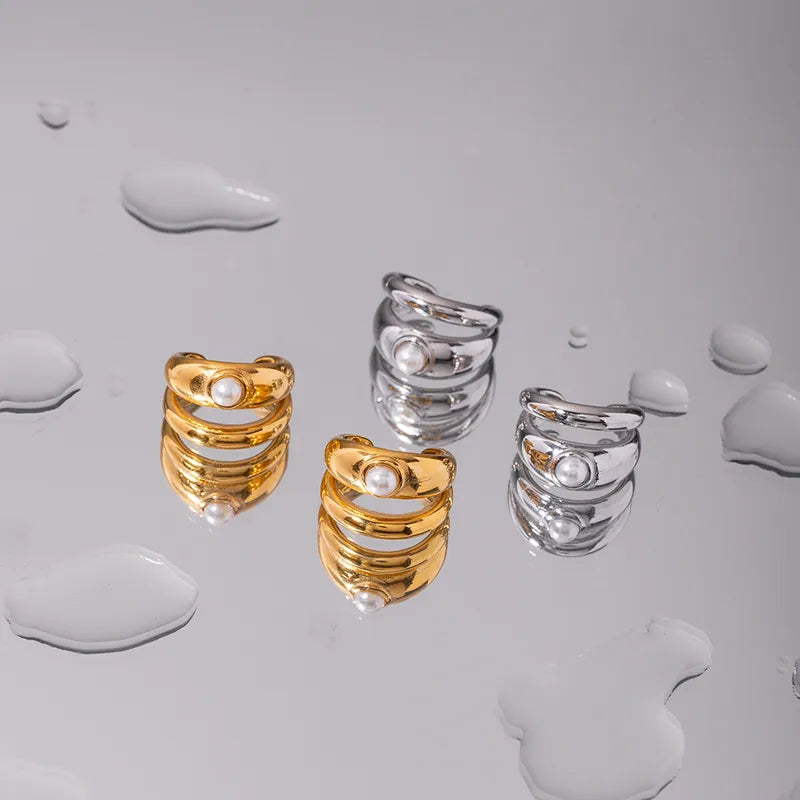 Single Style Silver and Gold Ear Cuffs