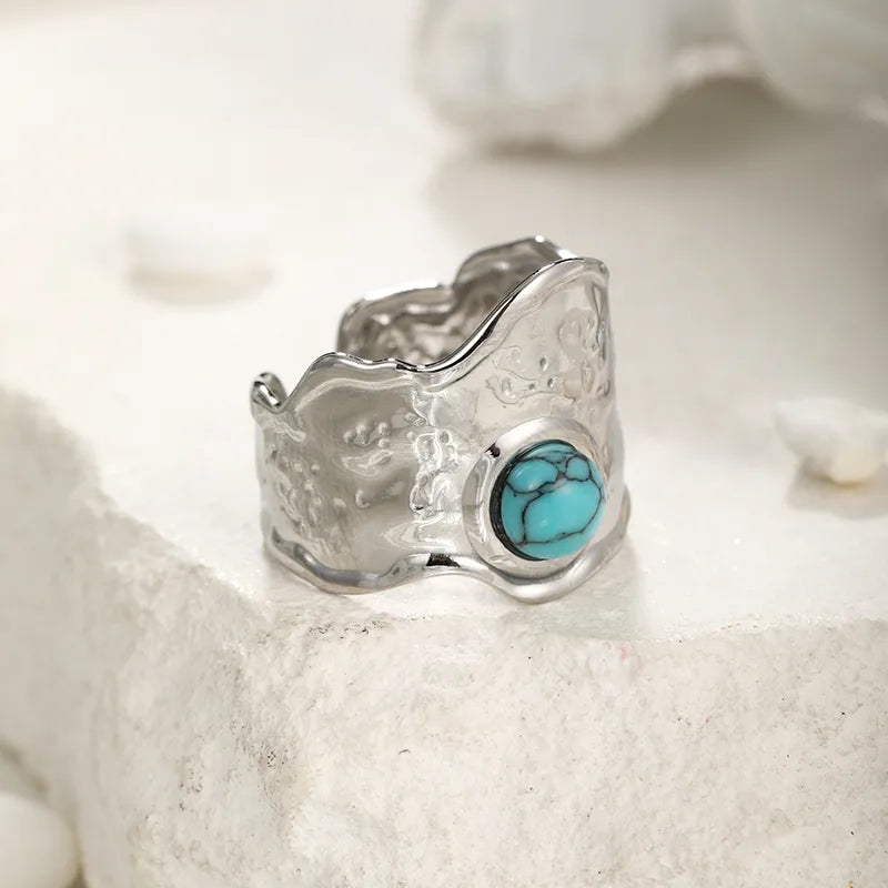 Geometric Gemstone Adjustable Rings