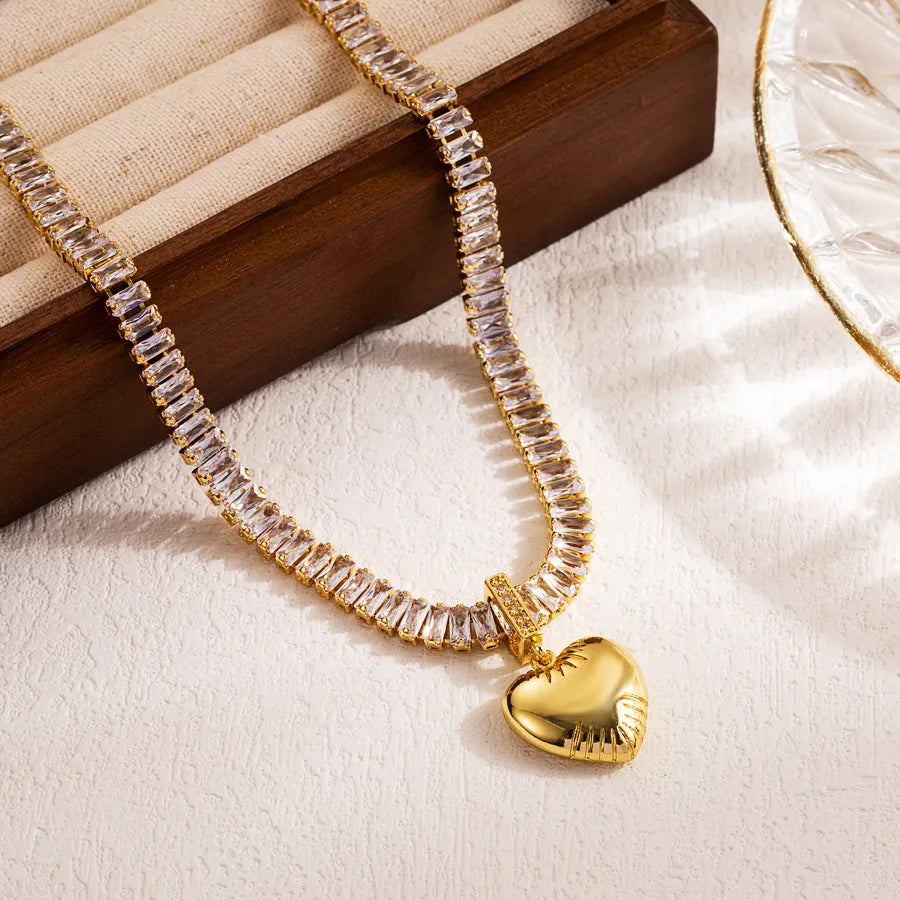 Elegant Glam Pentagram Heart Shape Necklace