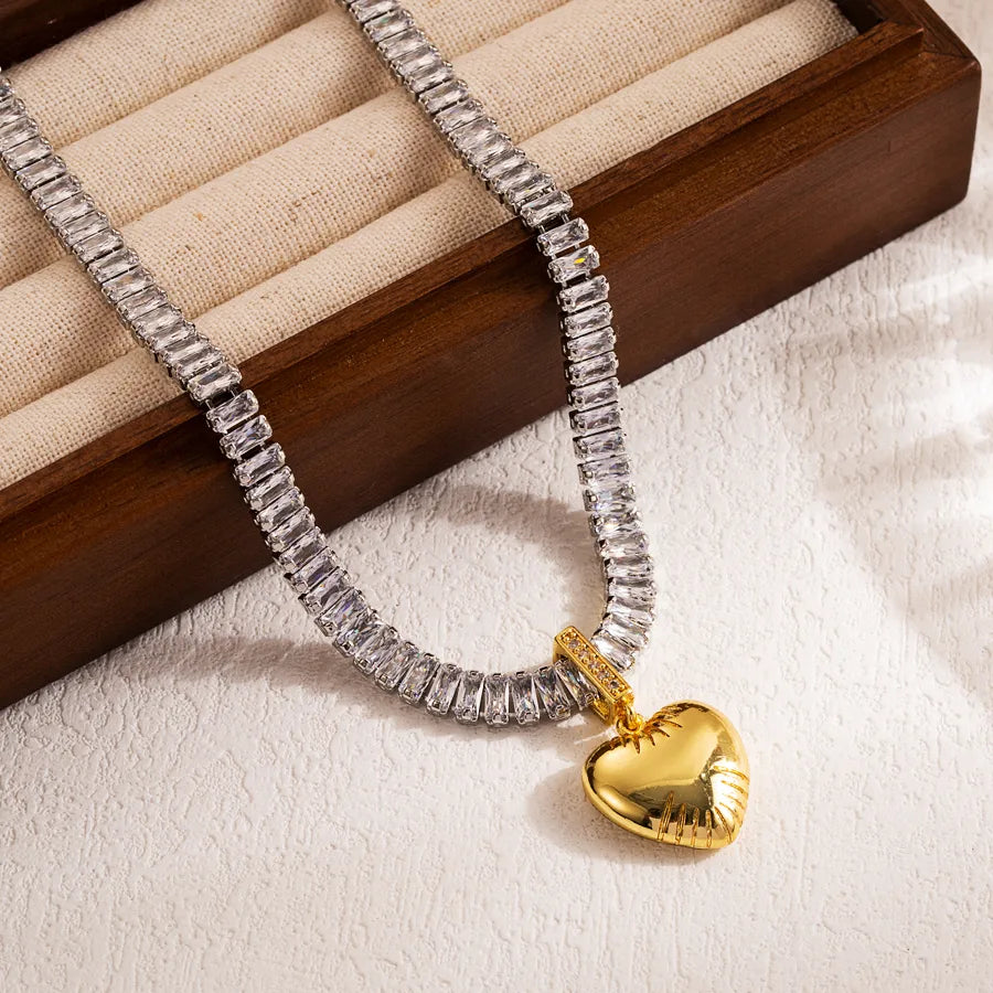 Elegant Glam Pentagram Heart Shape Necklace