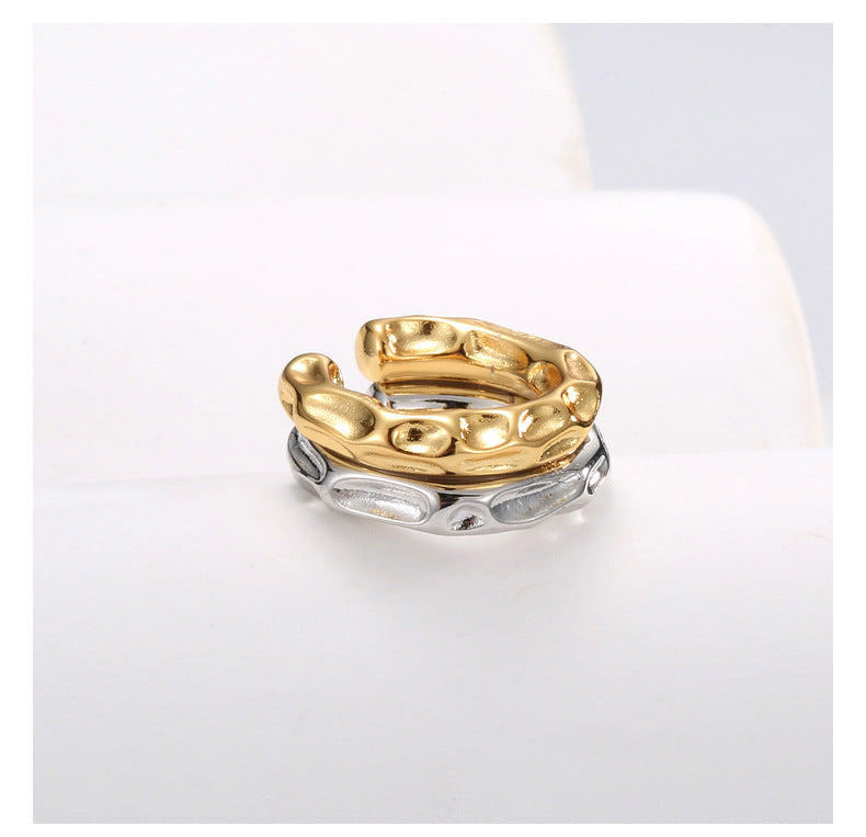 Single Style Two-Tone C Shape Plating Copper Ear Cuff