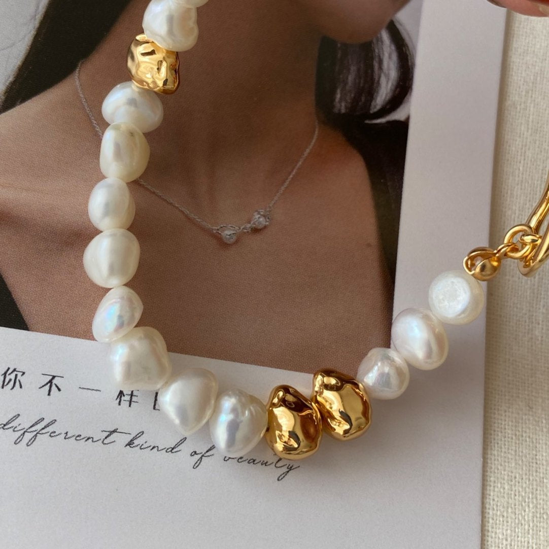 Gold Pearl Bracelet