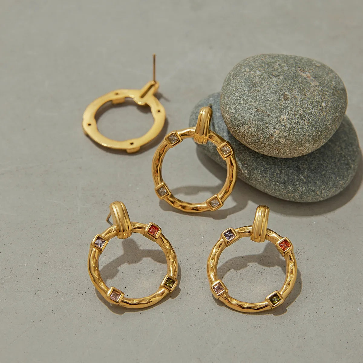 Geometric Colourful Detailed Ear Studs