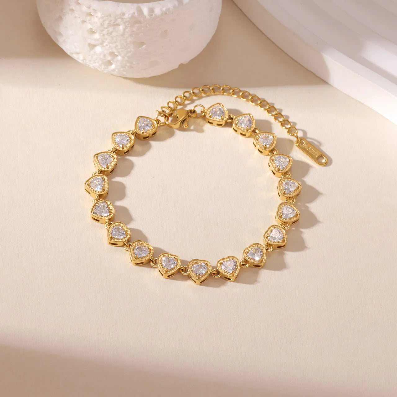 Heart Shaped Bracelet With Zircon