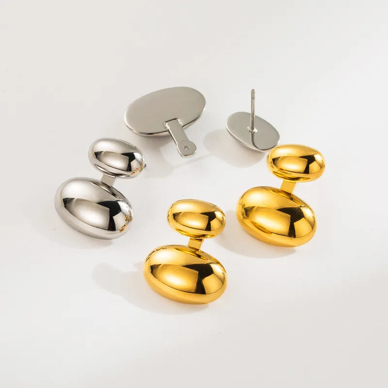 Simple Silver Ear Studs