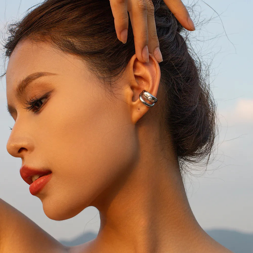 Single Style Silver and Gold Ear Cuffs