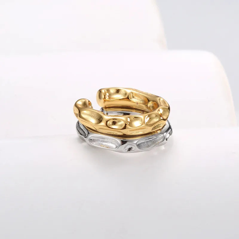 Single Style Two-Tone C Shape Plating Copper Ear Cuff