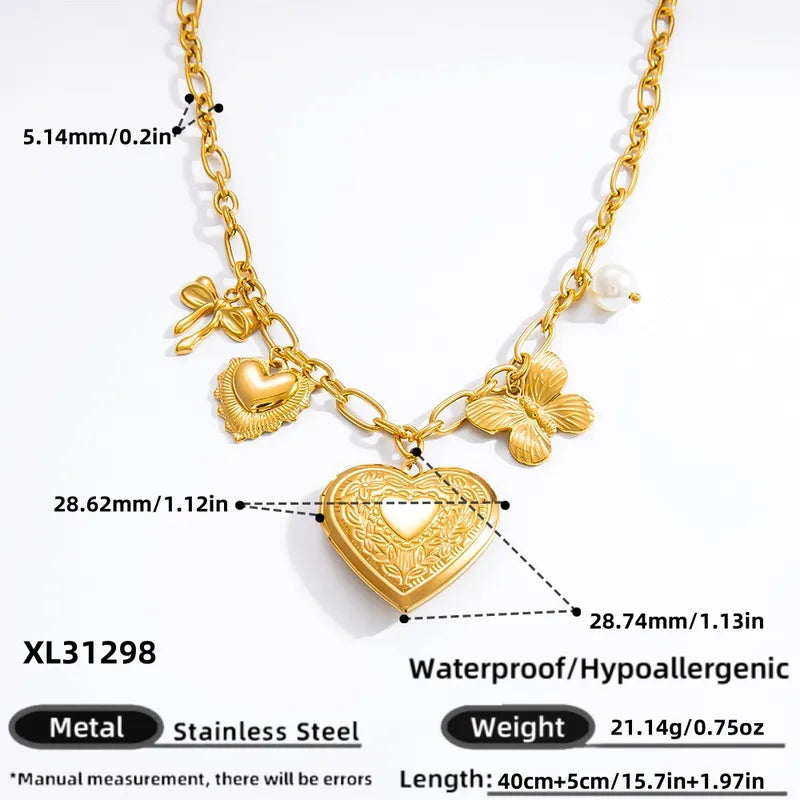 Heart Shape Gold Necklace