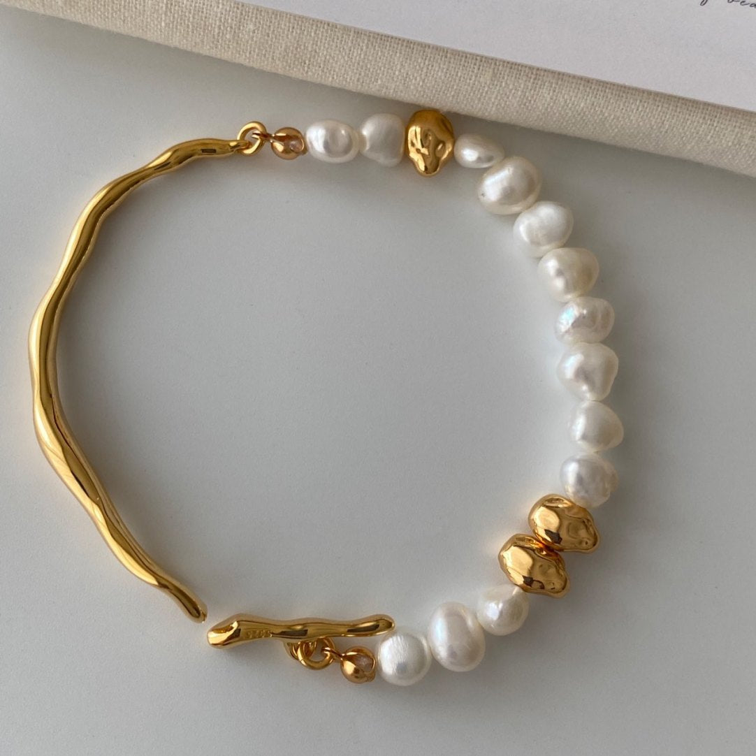 Gold Pearl Bracelet