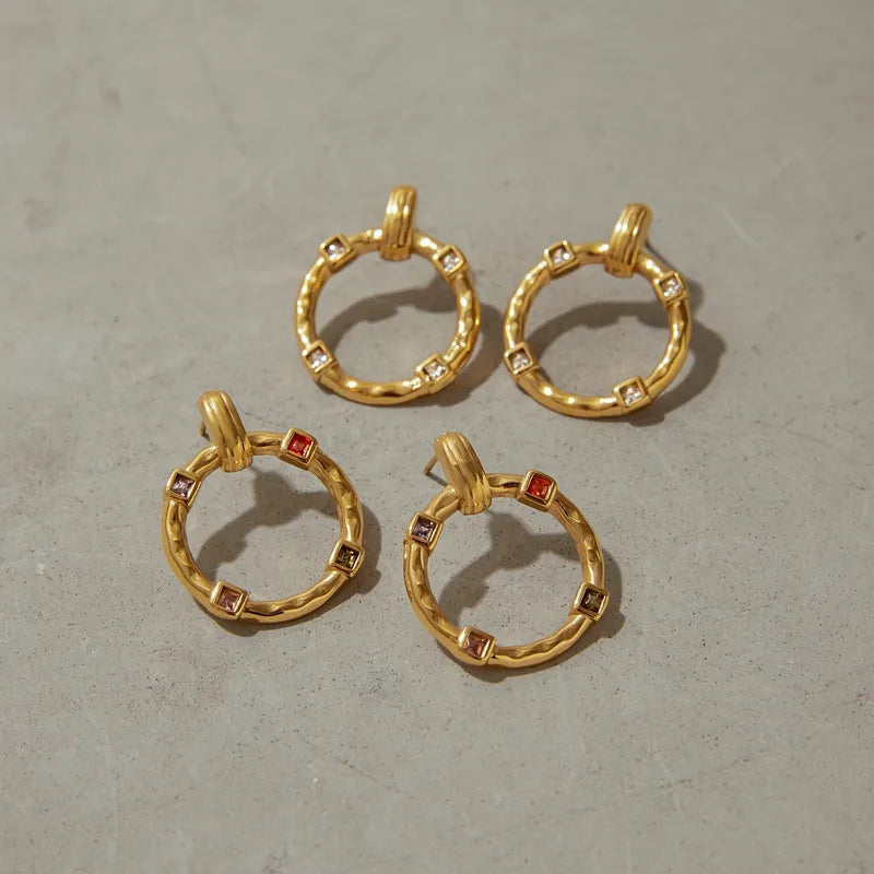 Geometric Colourful Detailed Ear Studs