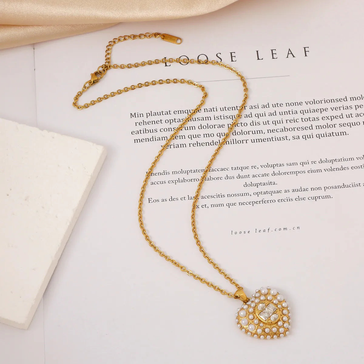 Elegant Heart Shape Gold Plated Necklace